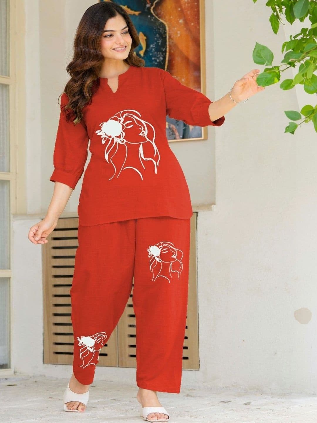 Naida Printed Tunic with Palazzos thumbnail 3