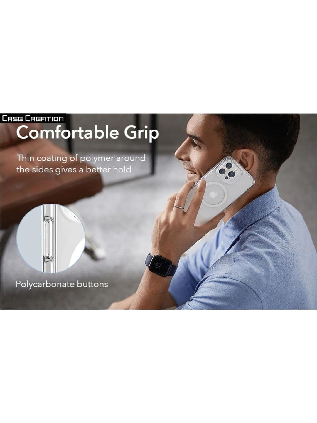 COVERLY Solid Printed iPhone 12 Back Case Mobile Accessories thumbnail 6
