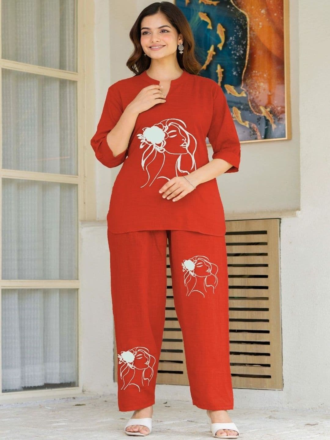 Naida Printed Tunic with Palazzos thumbnail 2