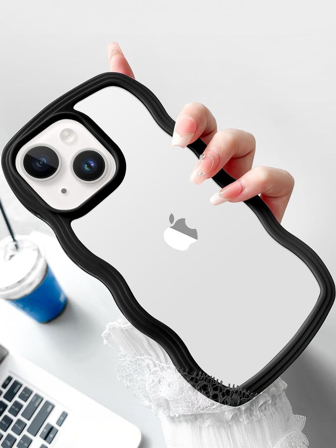 COVERLY Solid Printed iPhone 14 Back Case Mobile Accessories thumbnail 2