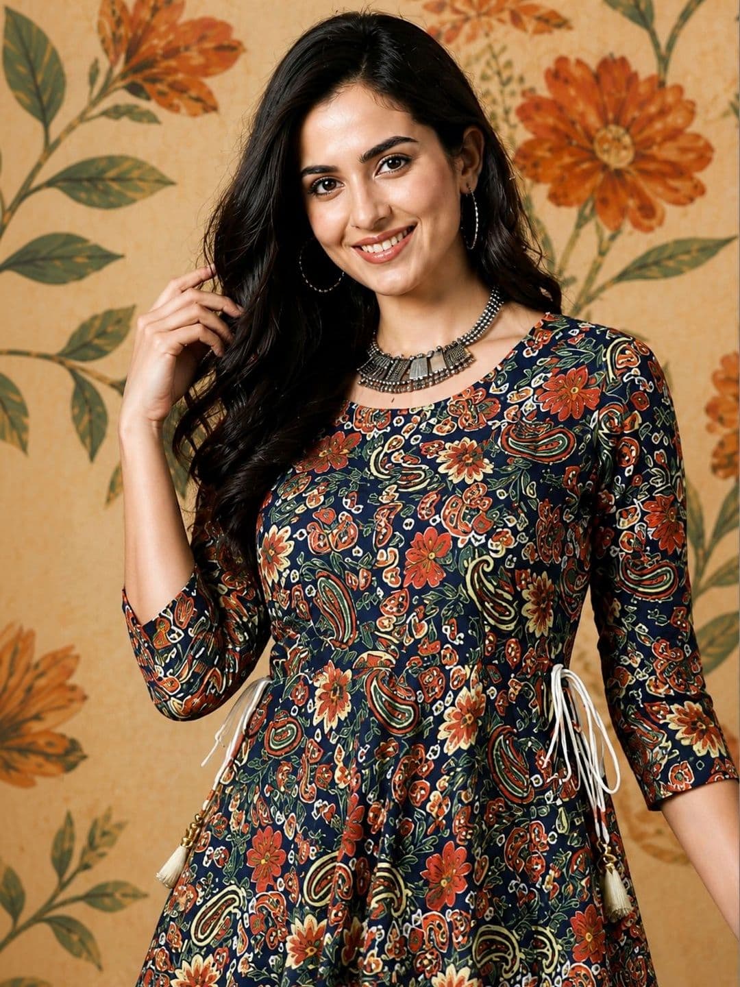 Anouk Mirage Floral Printed Indie Prints Anarkali Kurta thumbnail 6