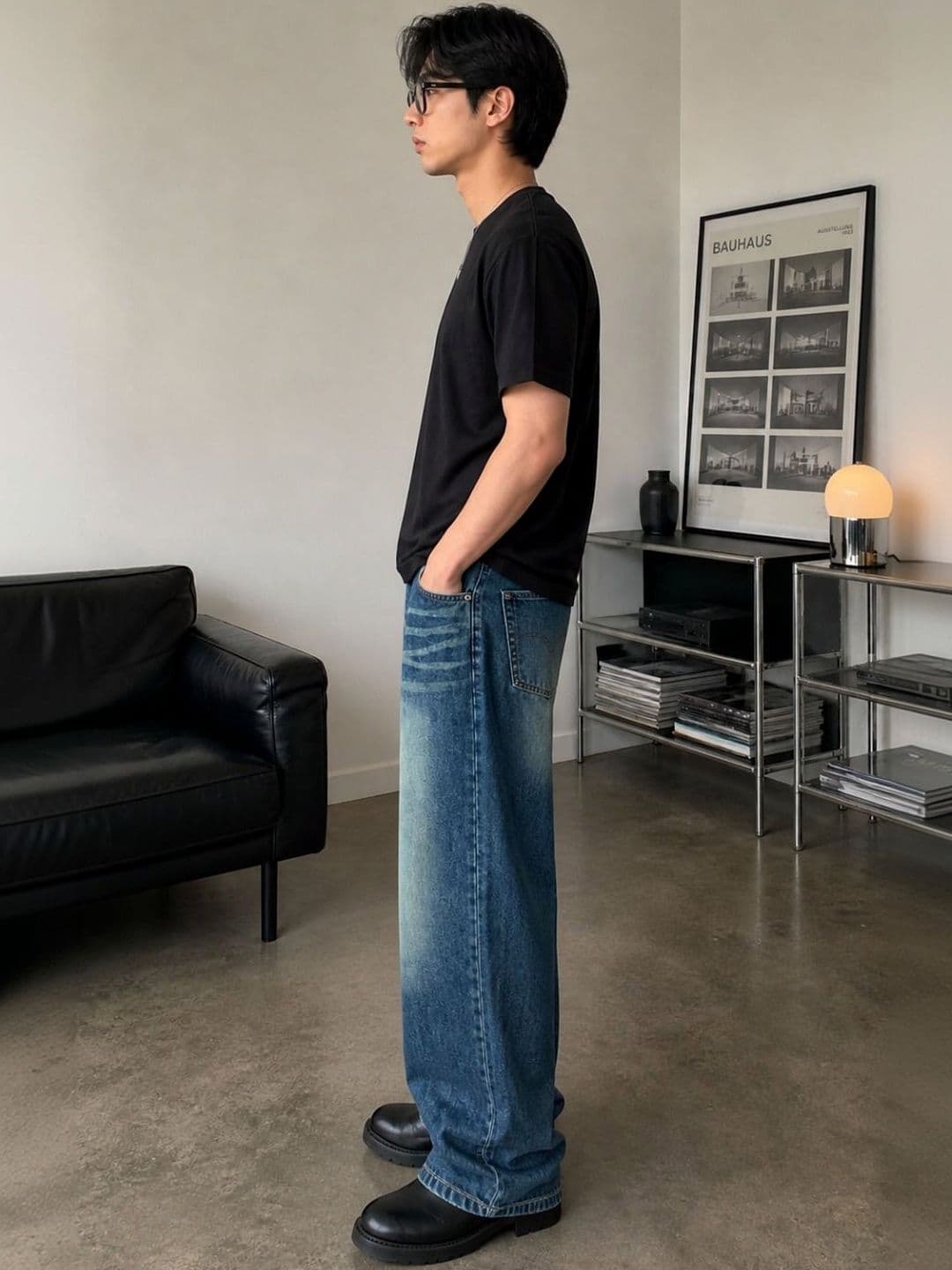 Line out line Men Mid-Rise Light Fade Jeans thumbnail 4