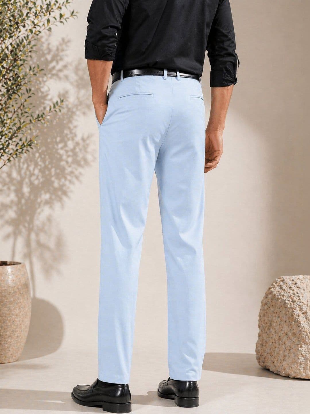 Metronaut Men Mid-Rise Regular Fit Cotton Formal Trousers thumbnail 2