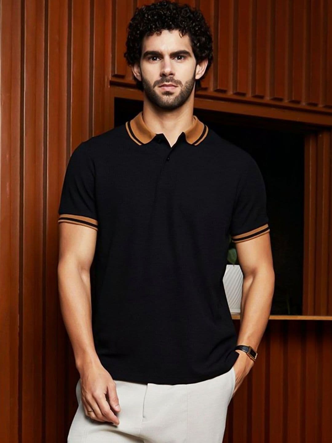 THE BEETEL HOUSE Men Polo Collar T-shirt - view 1