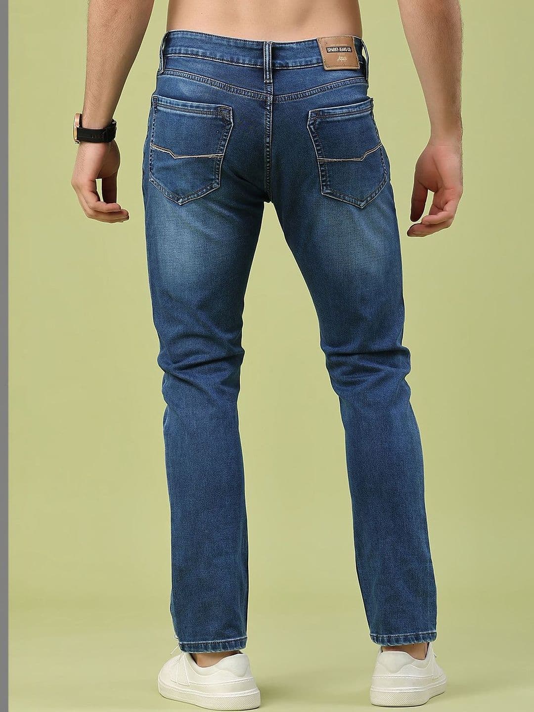 V-Mart Men Skinny Fit Mid-Rise Light Fade Jeans thumbnail 5