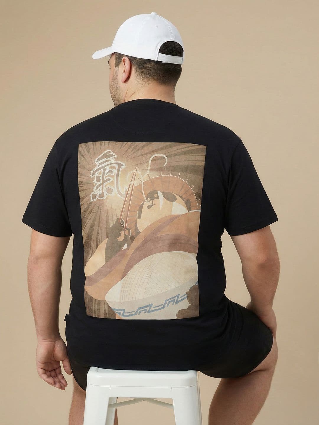 Sztori Plus Size Printed Cotton T-shirt thumbnail 5