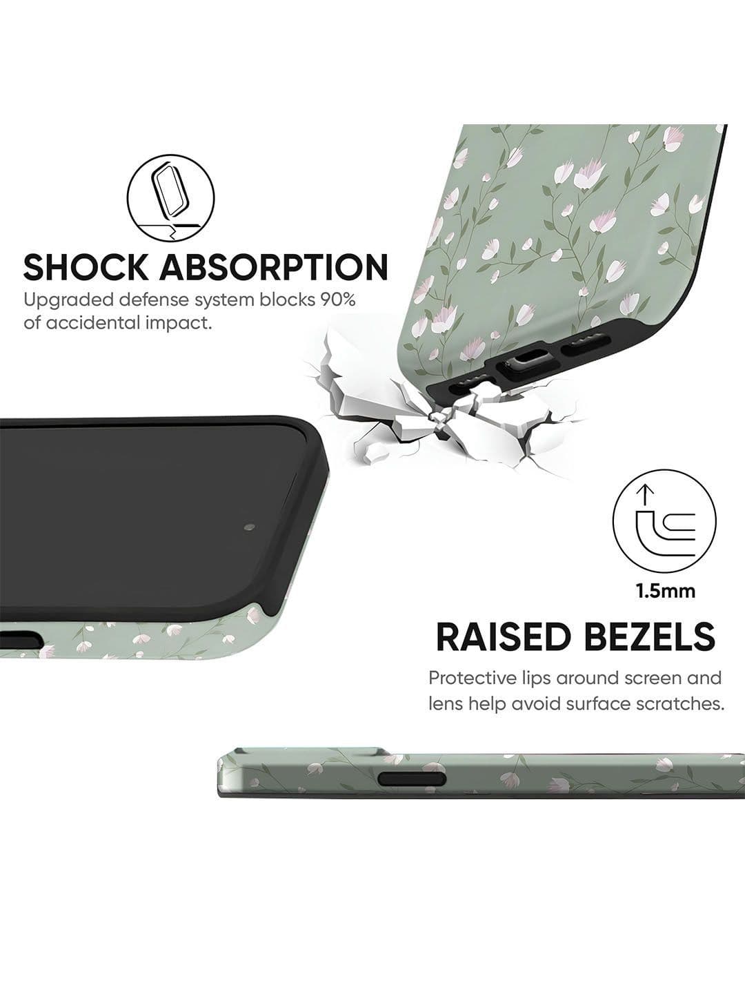 QRIOH Floral Printed iPhone 16 Pro Max Back Case Mobile Accessories thumbnail 3