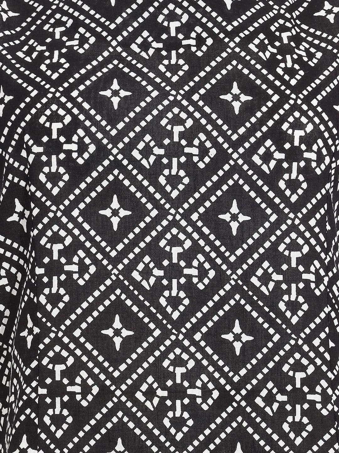 Anouk Geometric Printed Pure Cotton Sleeveless Kurti thumbnail 3
