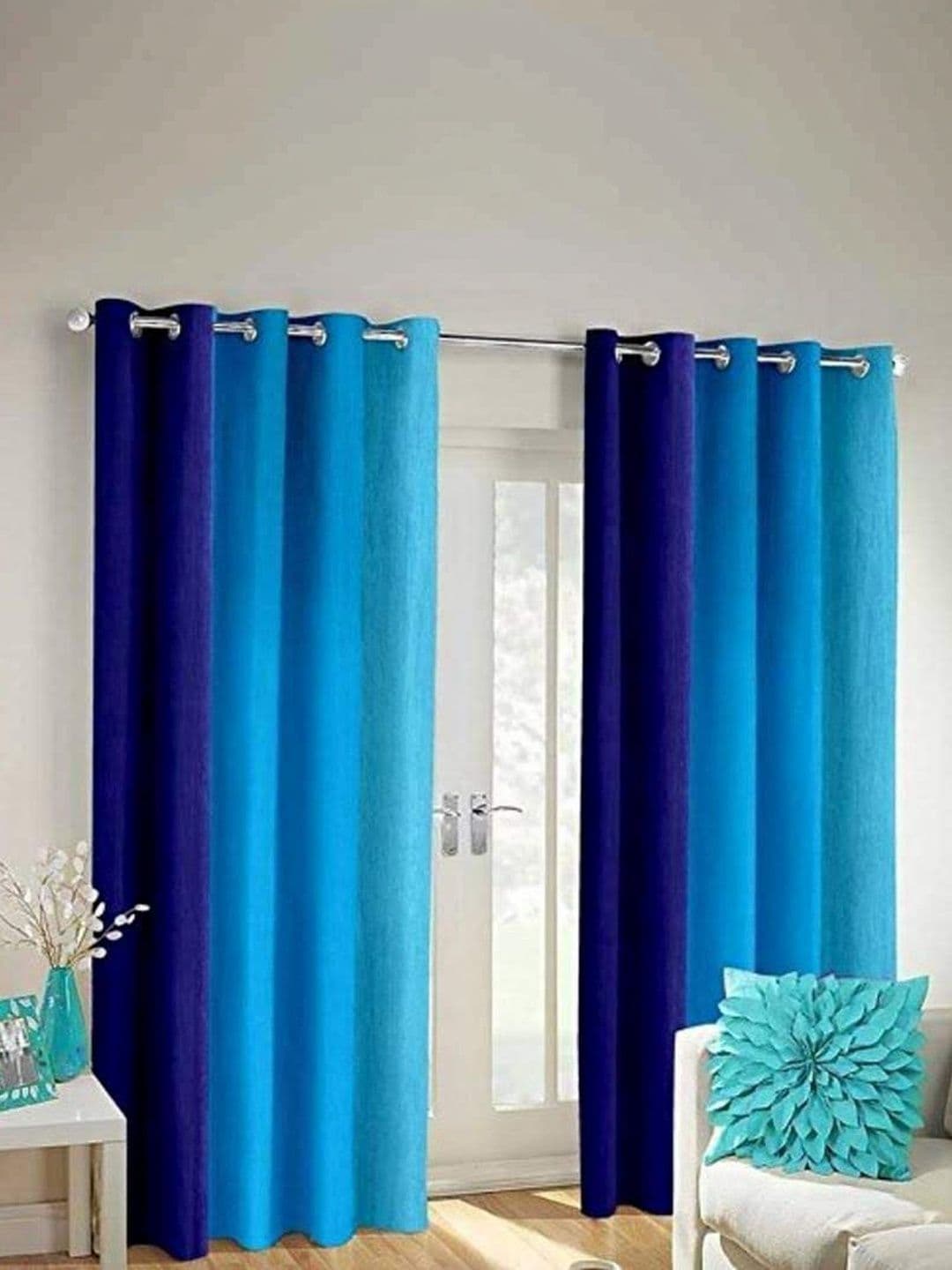 SAI ARPAN Multicoloured Colourblocked Curtains and Sheers - view 1