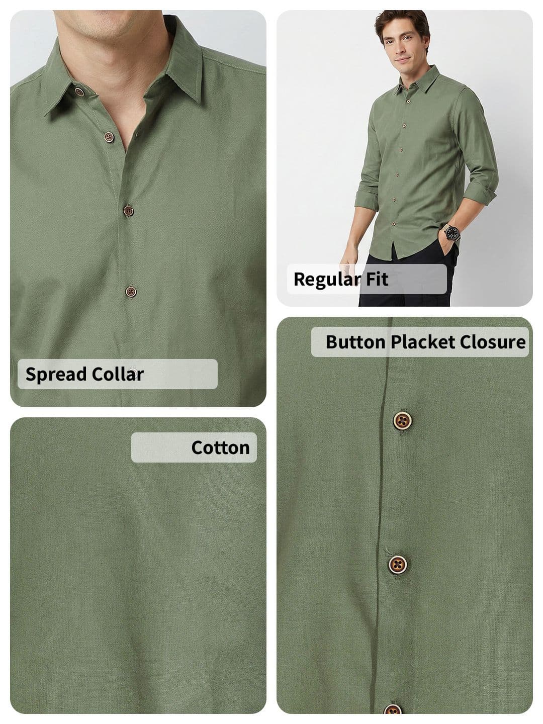 Mast & Harbour Spread Collar Casual Shirt thumbnail 3