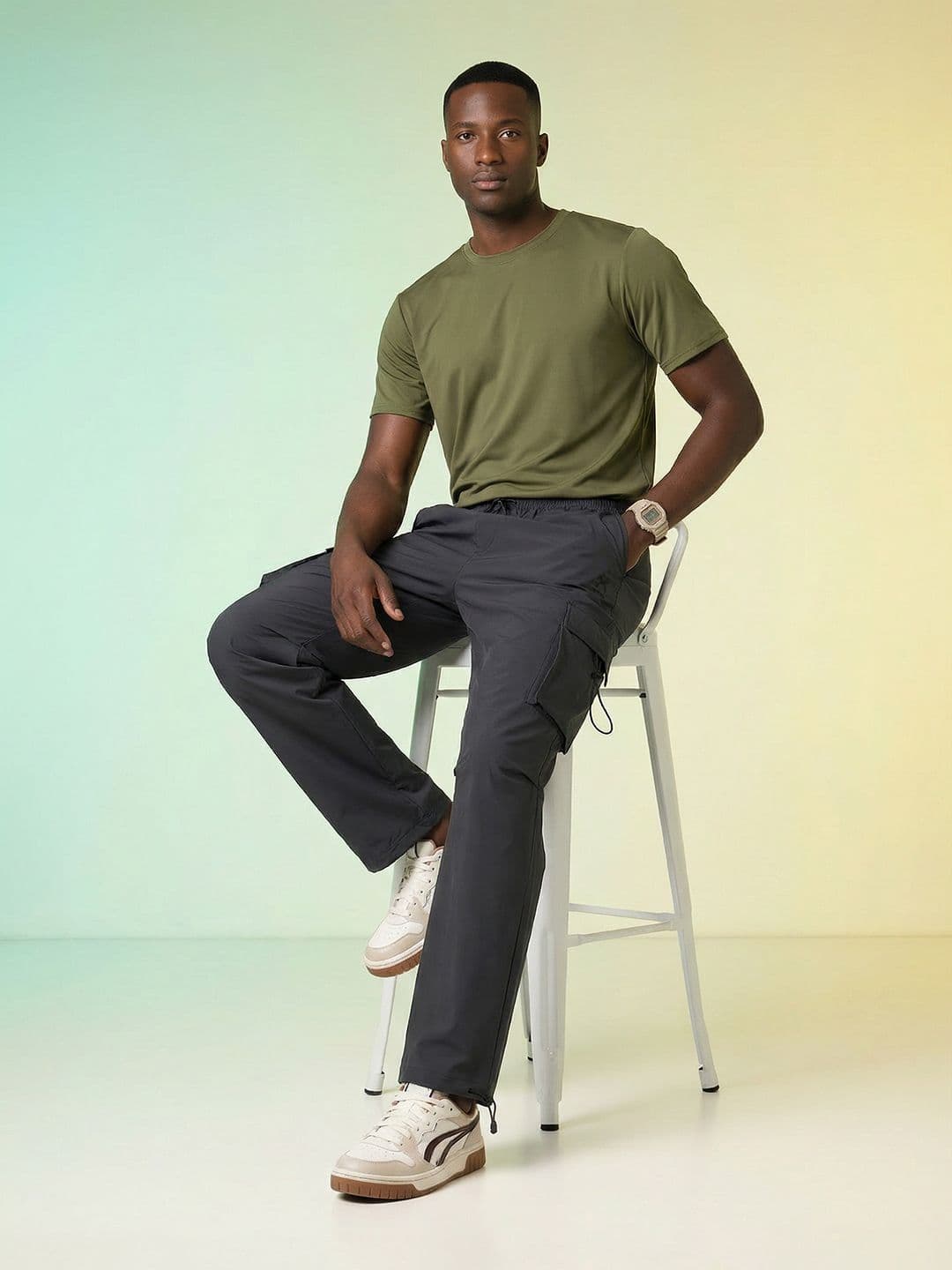 HRX by Hrithik Roshan Men Rapid-Dry Relaxed Fit Lifestyle Track Pants thumbnail 8