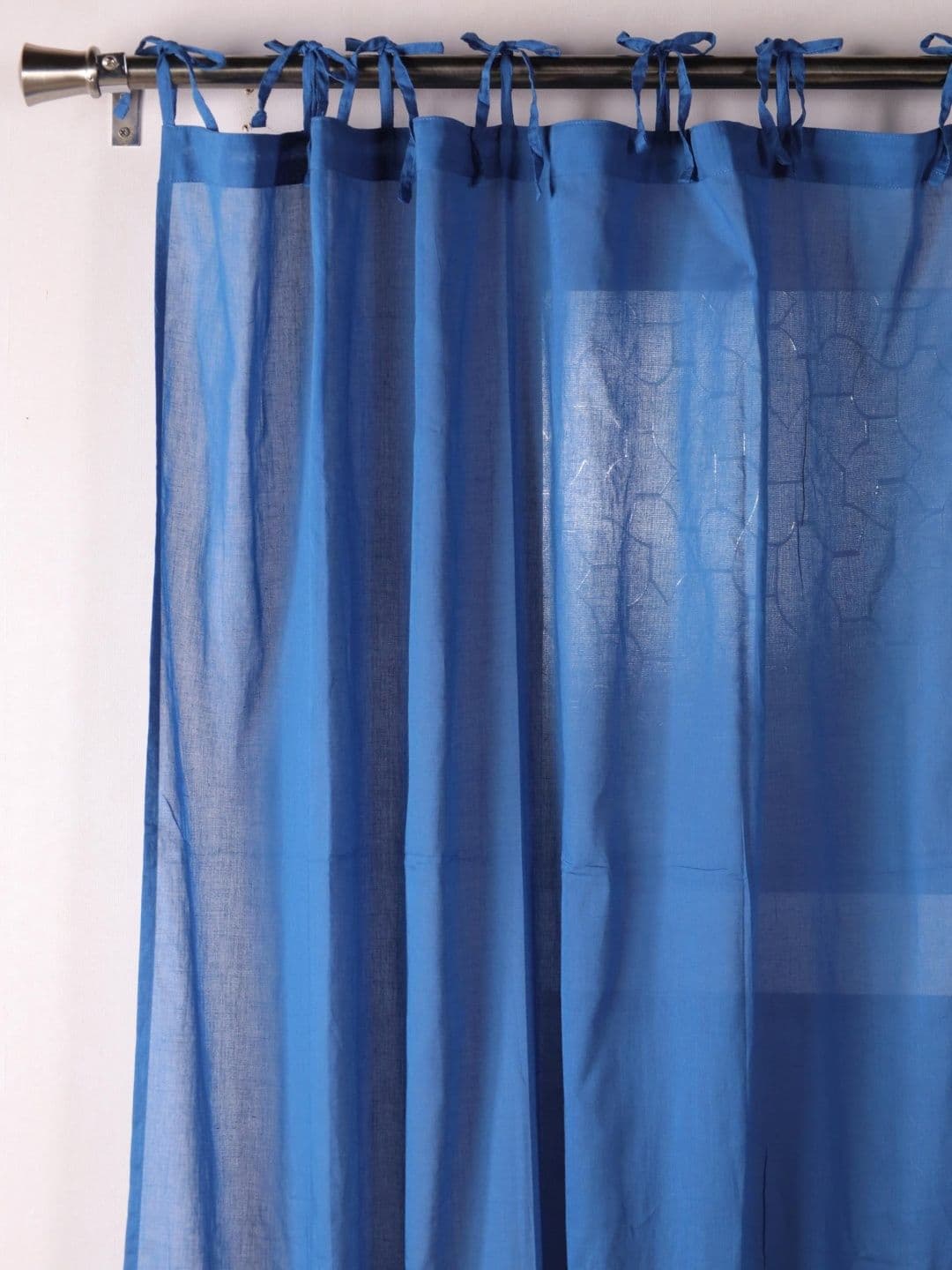 Gulaab Jaipur Blue Set of 2 Sheer Window Curtain thumbnail 2