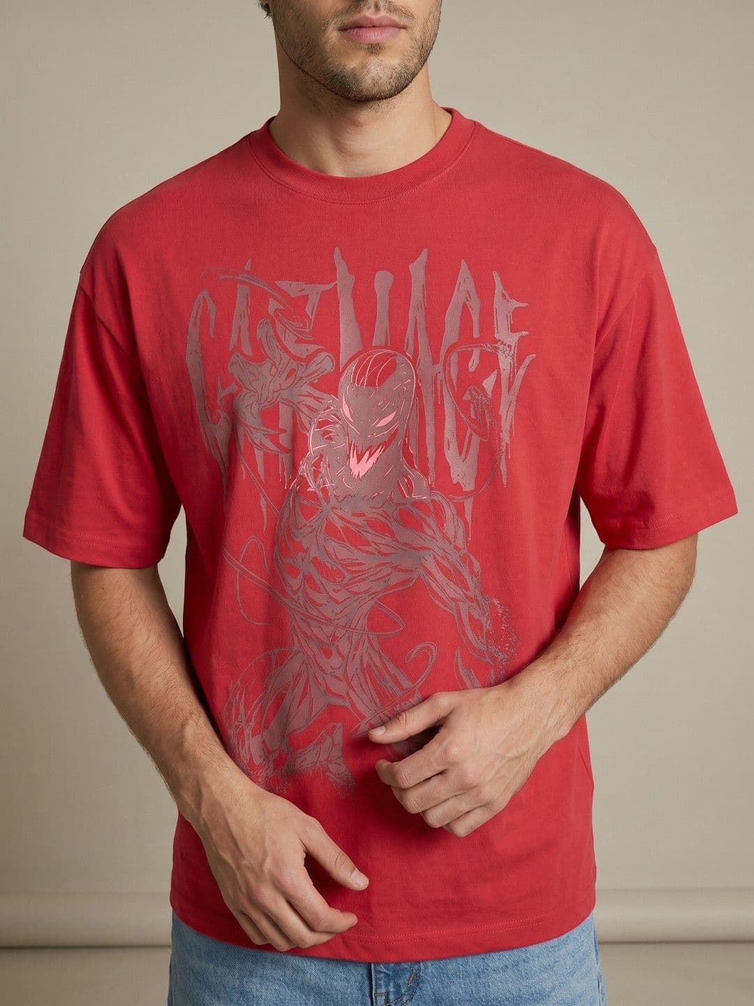 glitchez Venom Graphic Printed Oversized Fit T-shirt thumbnail 4