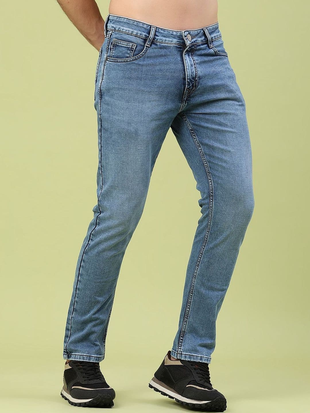 V-Mart Men Mid-Rise Light Fade Cotton Skinny Fit Jeans thumbnail 5
