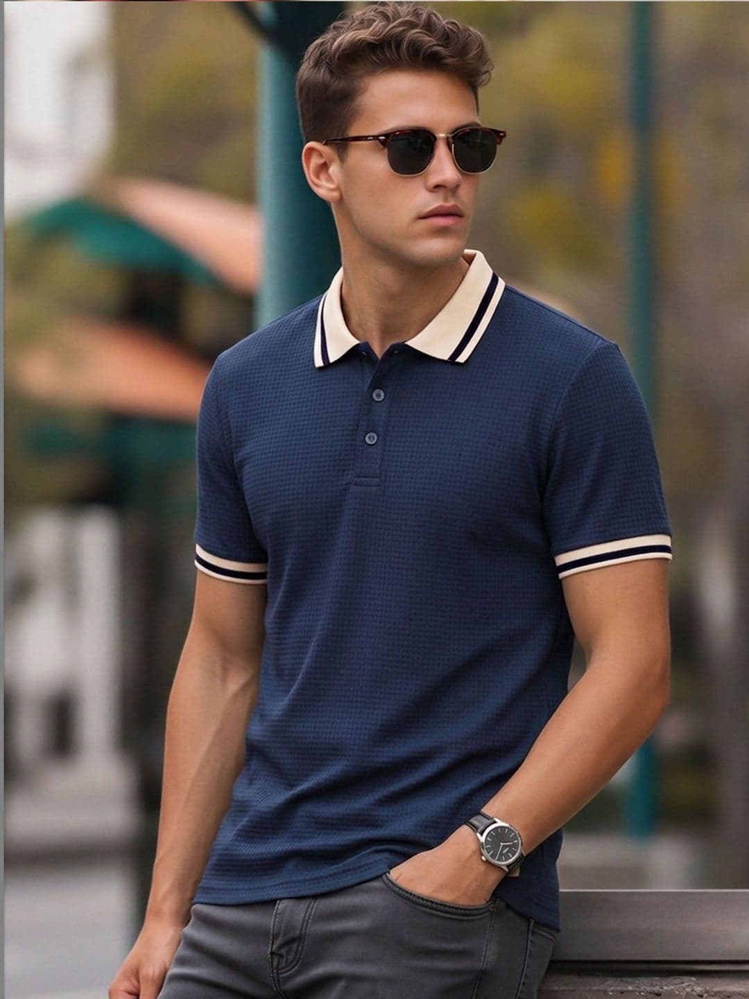AUSK Men Polo Collar T-shirt - view 1