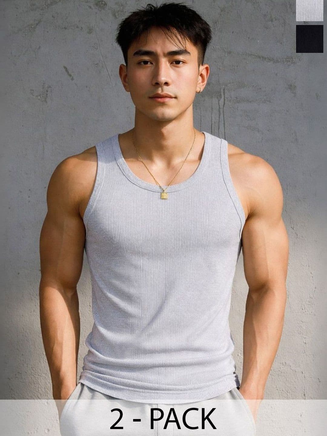 ROCKWELL Pack of 2 Cotton Innerwear Vests thumbnail 5