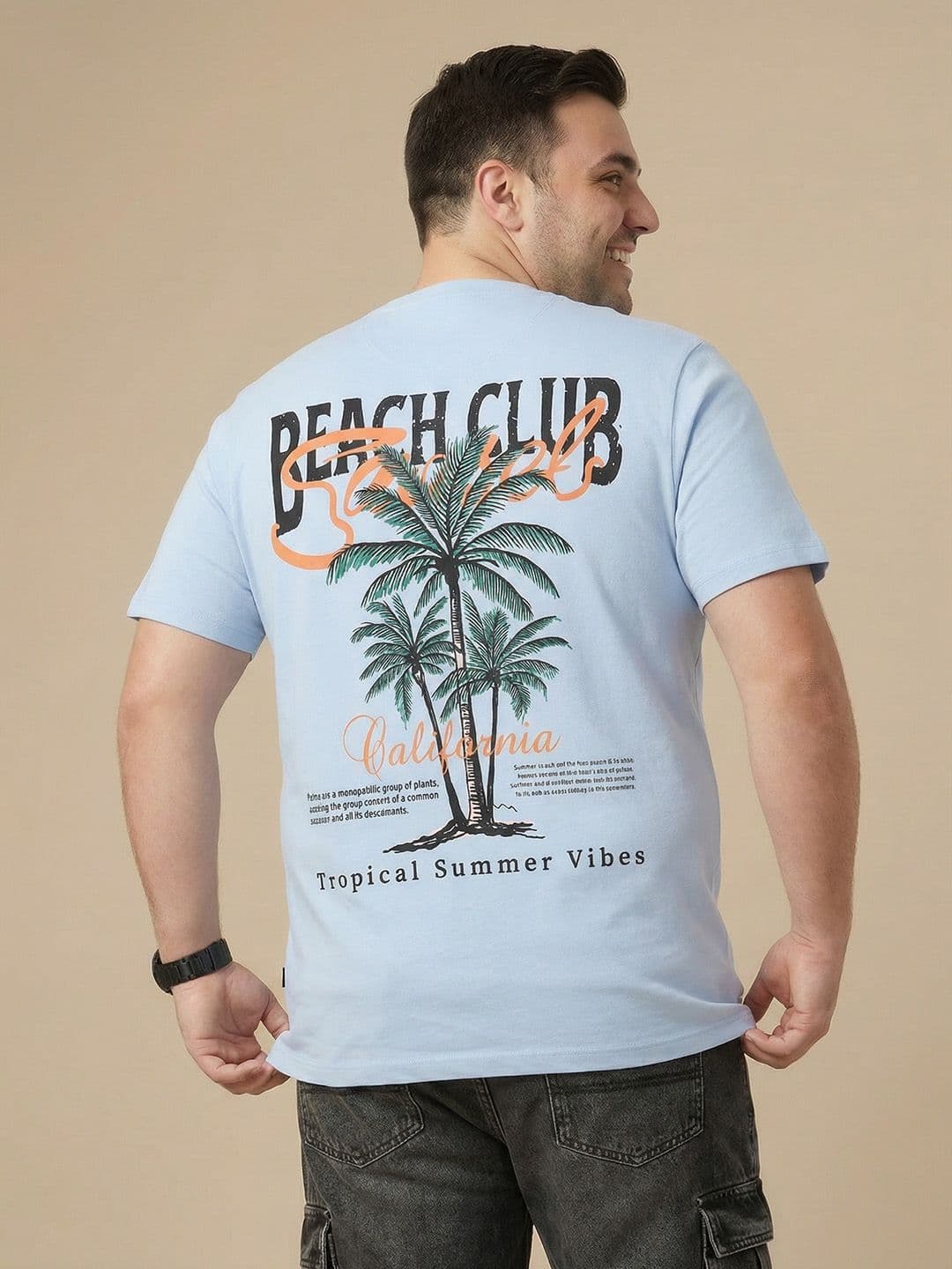 Sztori Plus Size Printed Pure Cotton T-shirt thumbnail 3