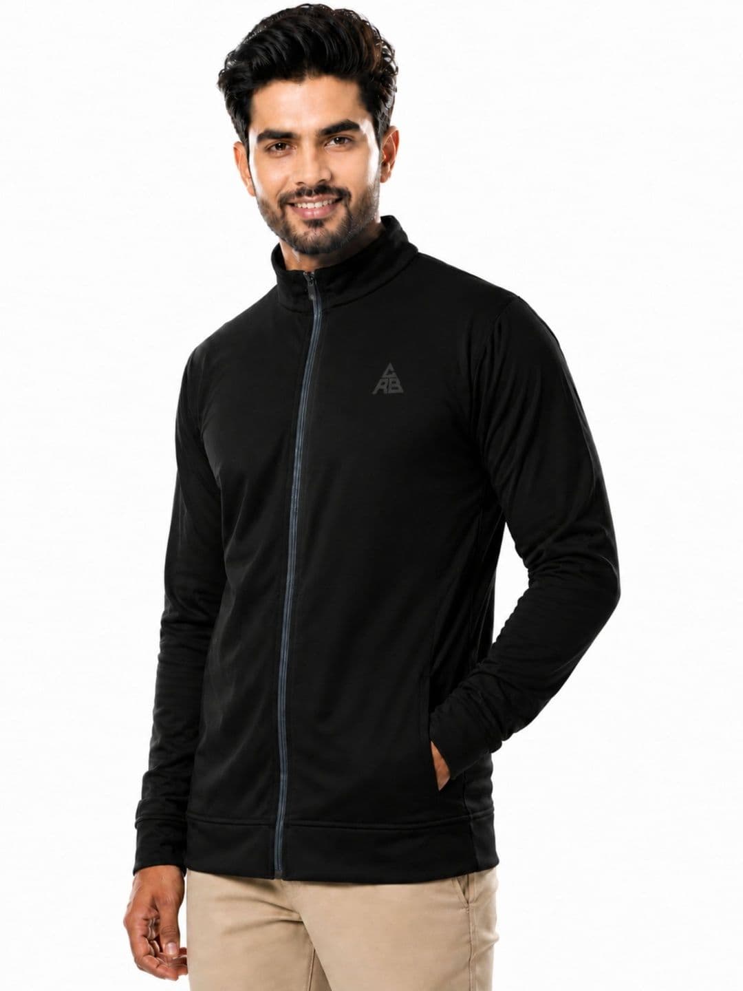 CARABA Men Brand Logo Lightweight Training or Gym Sporty Jacket - view 1