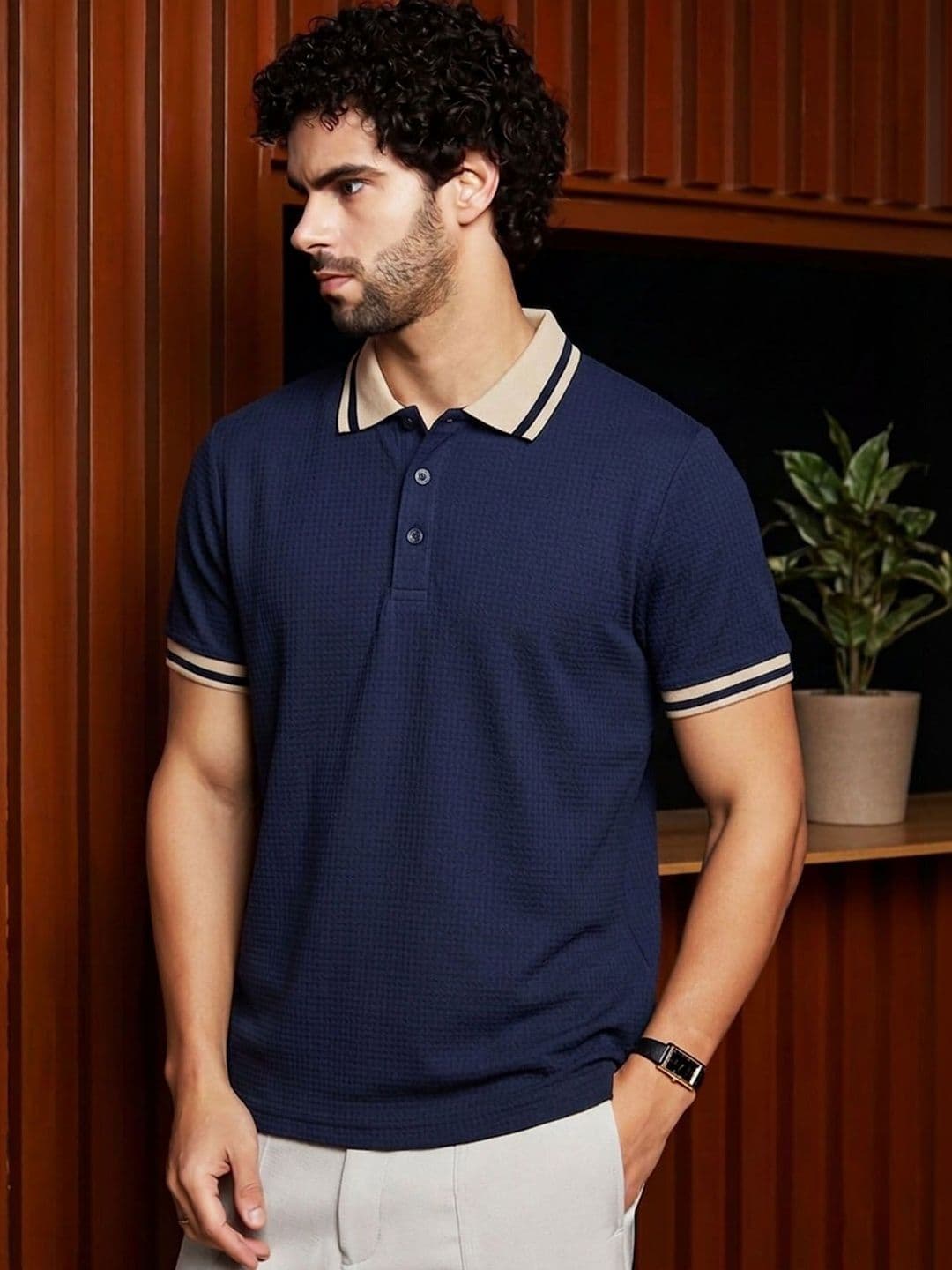 THE BEETEL HOUSE Men Polo Collar T-shirt thumbnail 3