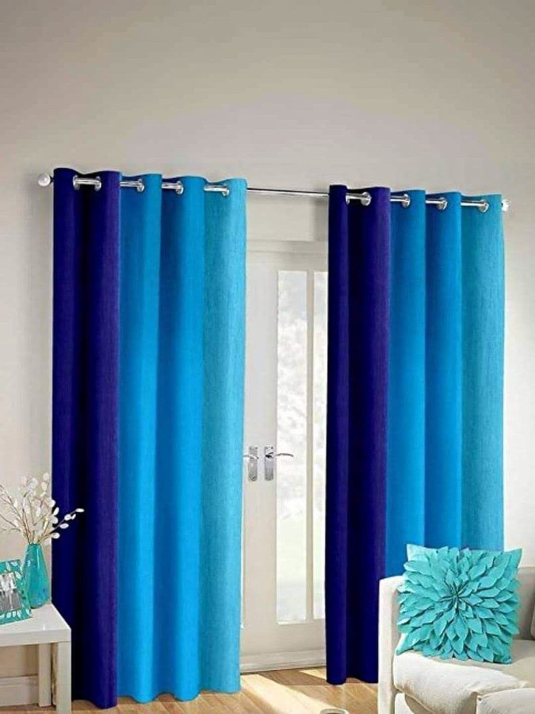 SAI ARPAN Multicoloured Colourblocked Curtains and Sheers - view 1