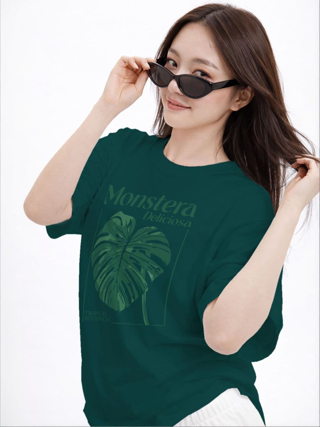 The Roadster Lifestyle Co Printed Organic Cotton Round Neck Oversized Tshirt thumbnail 5