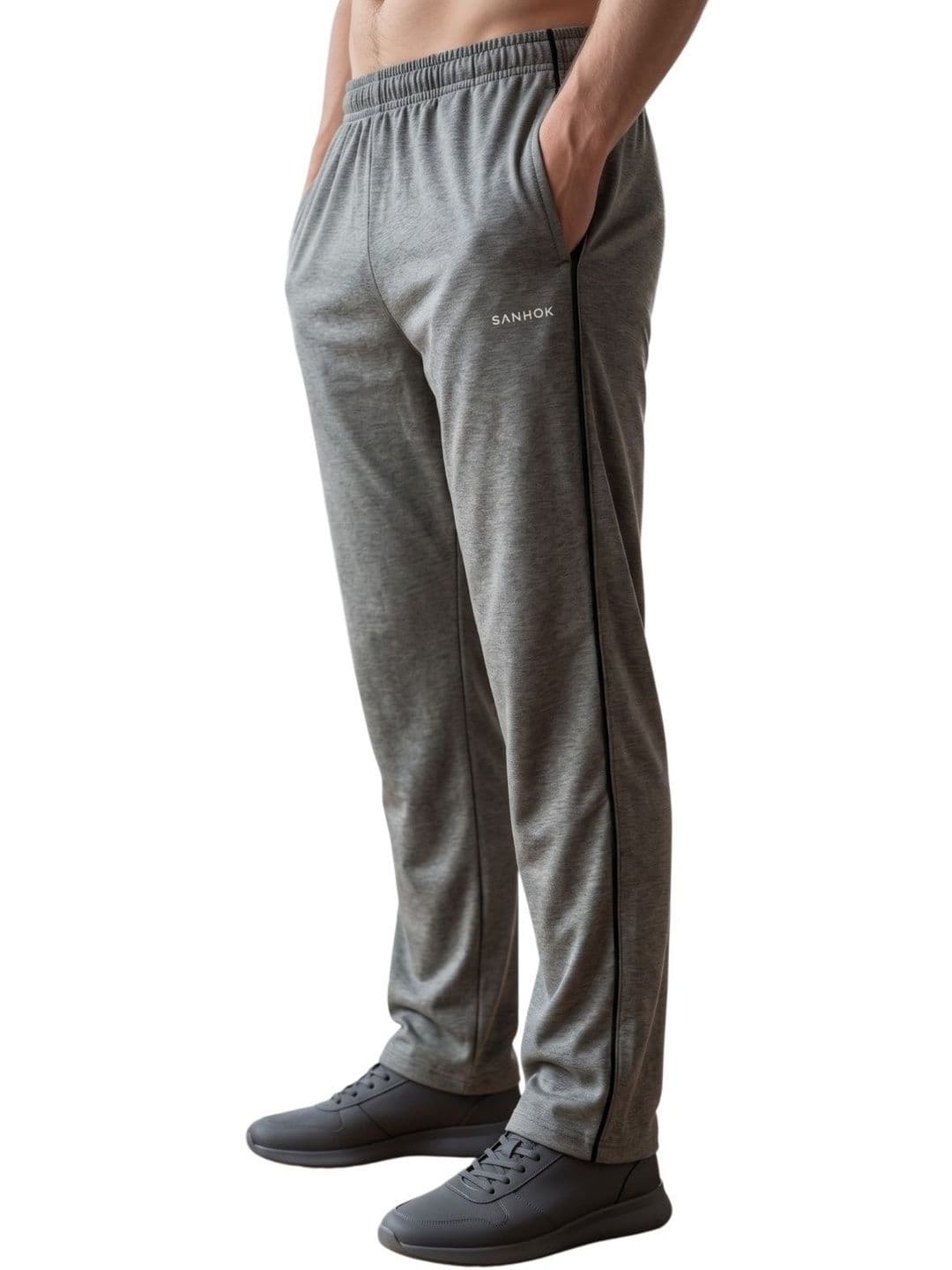 SANHOK Men Slim Fit Training Cotton Track Pants thumbnail 5