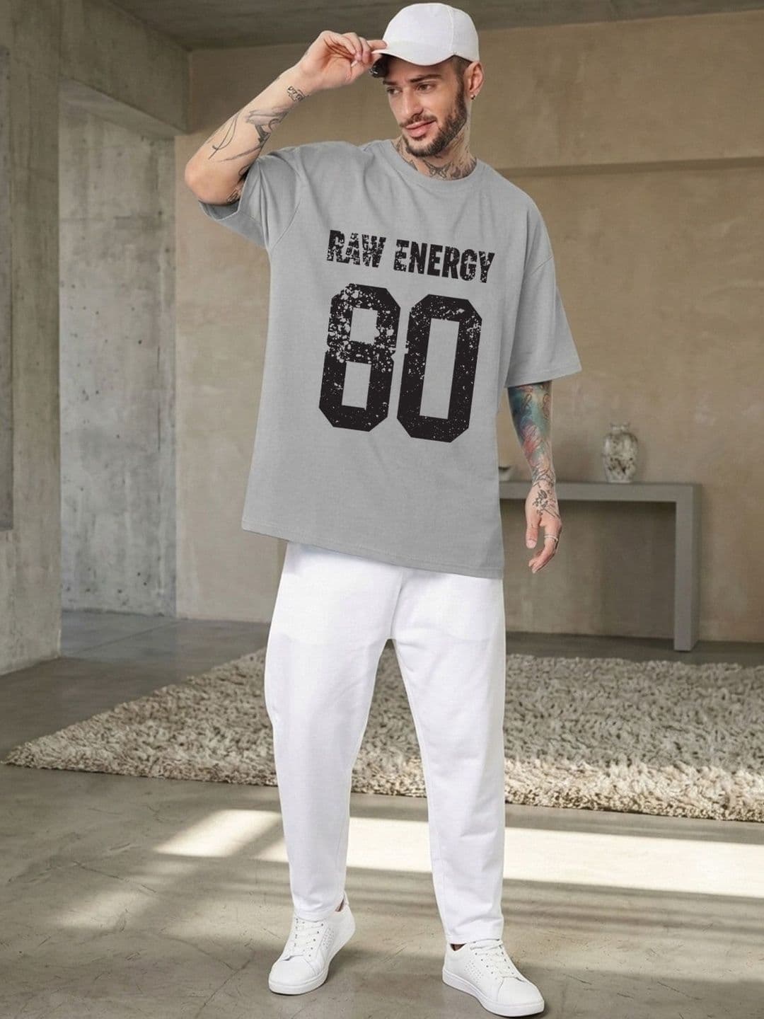 THE BEETEL HOUSE Men Typography Printed Drop-Shoulder Sleeves T-shirt thumbnail 4