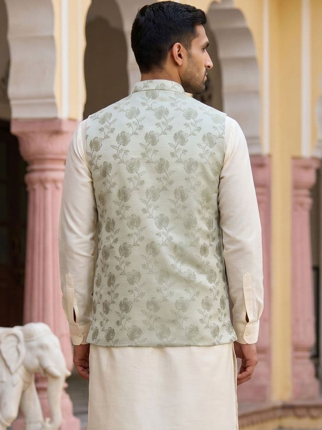 Jompers Printed Satin Nehru Jackets thumbnail 5