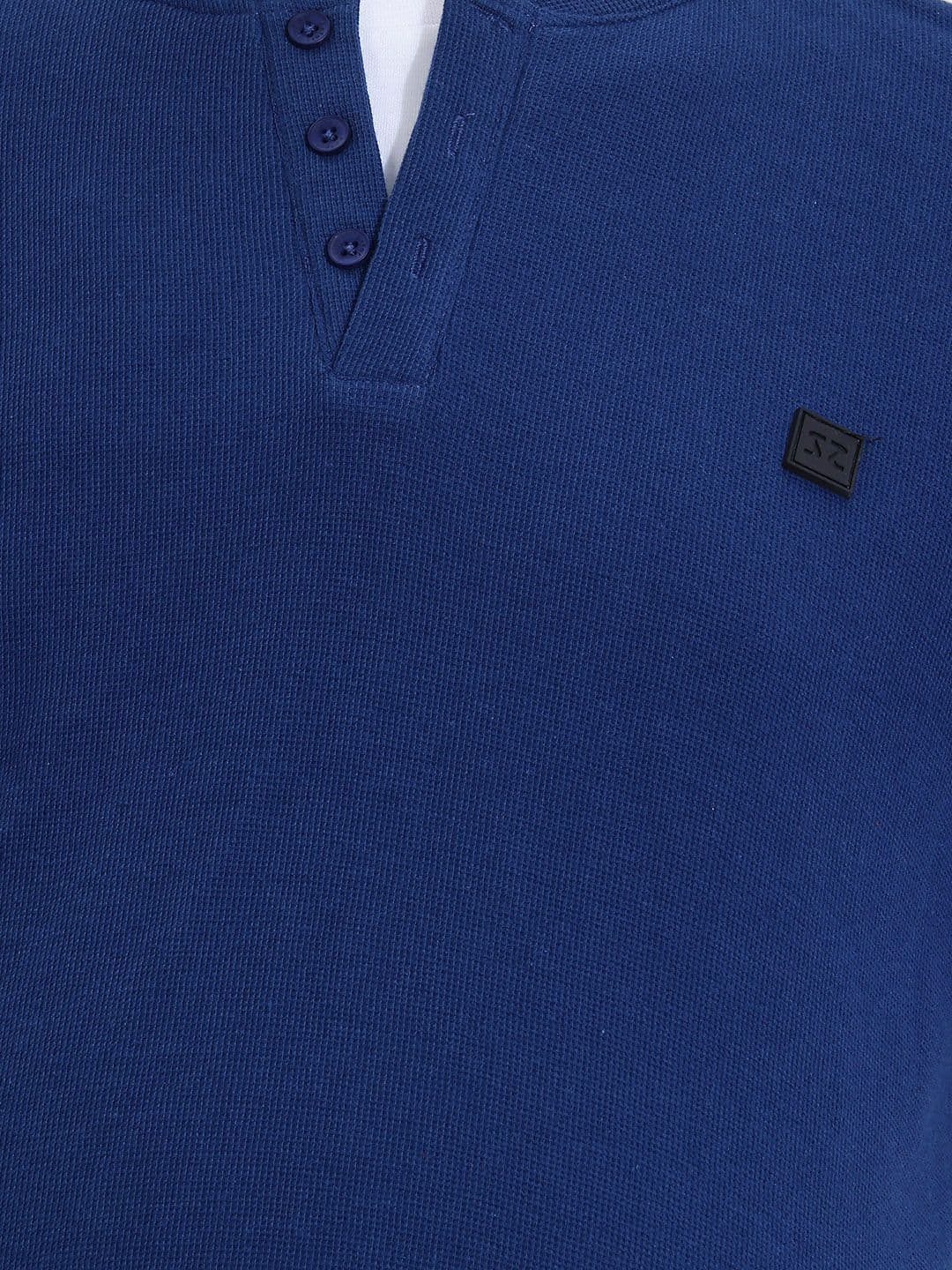 Sztori Plus Size Henley Neck Pure Cotton T-shirt thumbnail 2