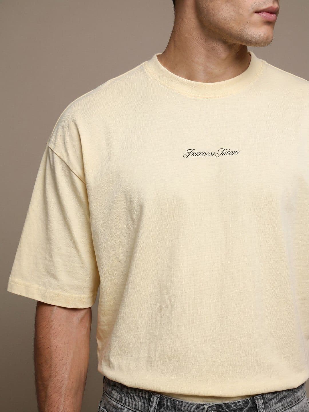 glitchez Freedom Theory Typography Oversized Fit T-shirt thumbnail 4