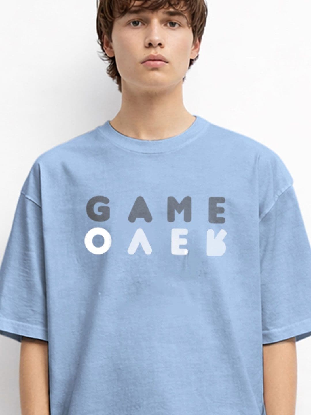 The Roadster Lifestyle Co Printed Organic Cotton Round Neck Oversized Tshirt thumbnail 2
