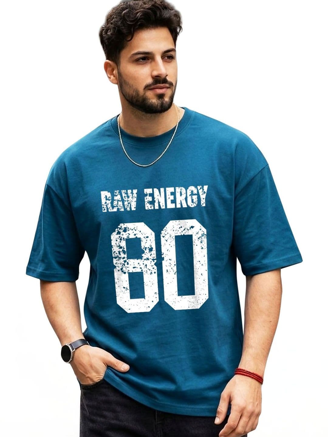 THE BEETEL HOUSE Men Typography Printed Drop-Shoulder Sleeves T-shirt thumbnail 3