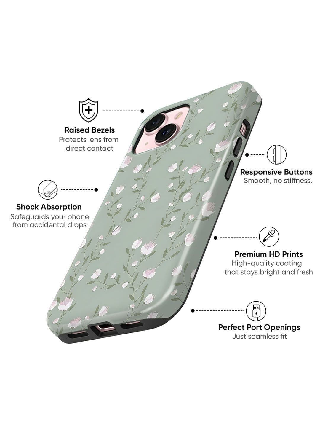 QRIOH Floral Printed iPhone 16 Pro Max Back Case Mobile Accessories thumbnail 4
