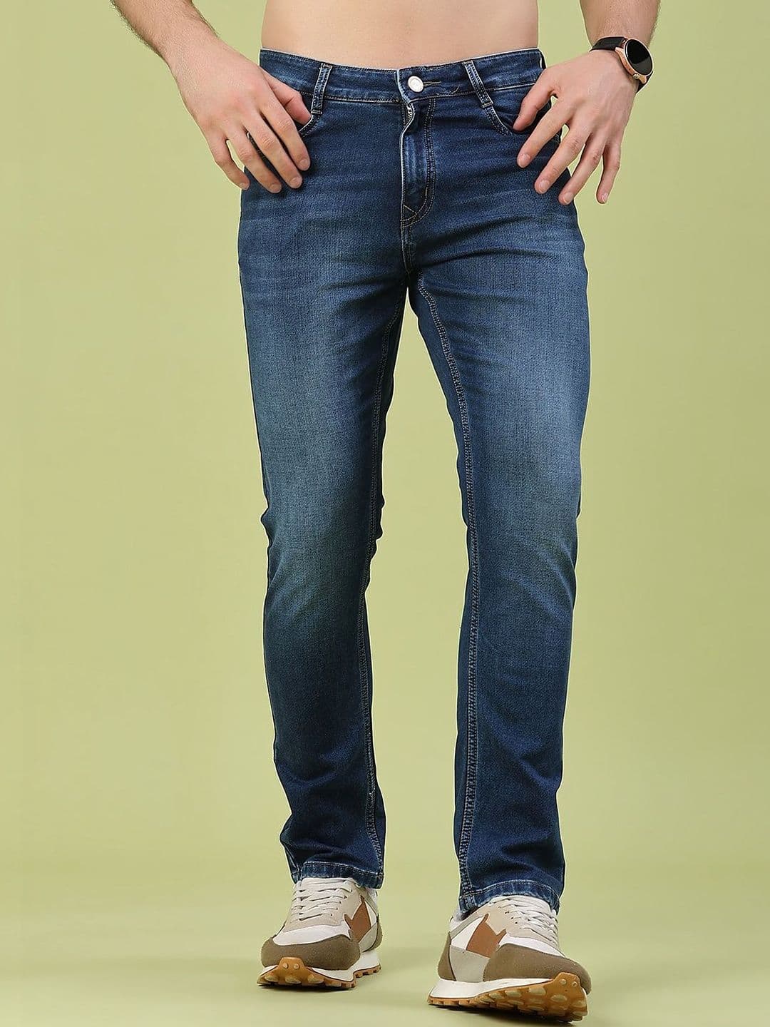 V-Mart Men Skinny Fit Mid-Rise Light Fade Jeans - view 1