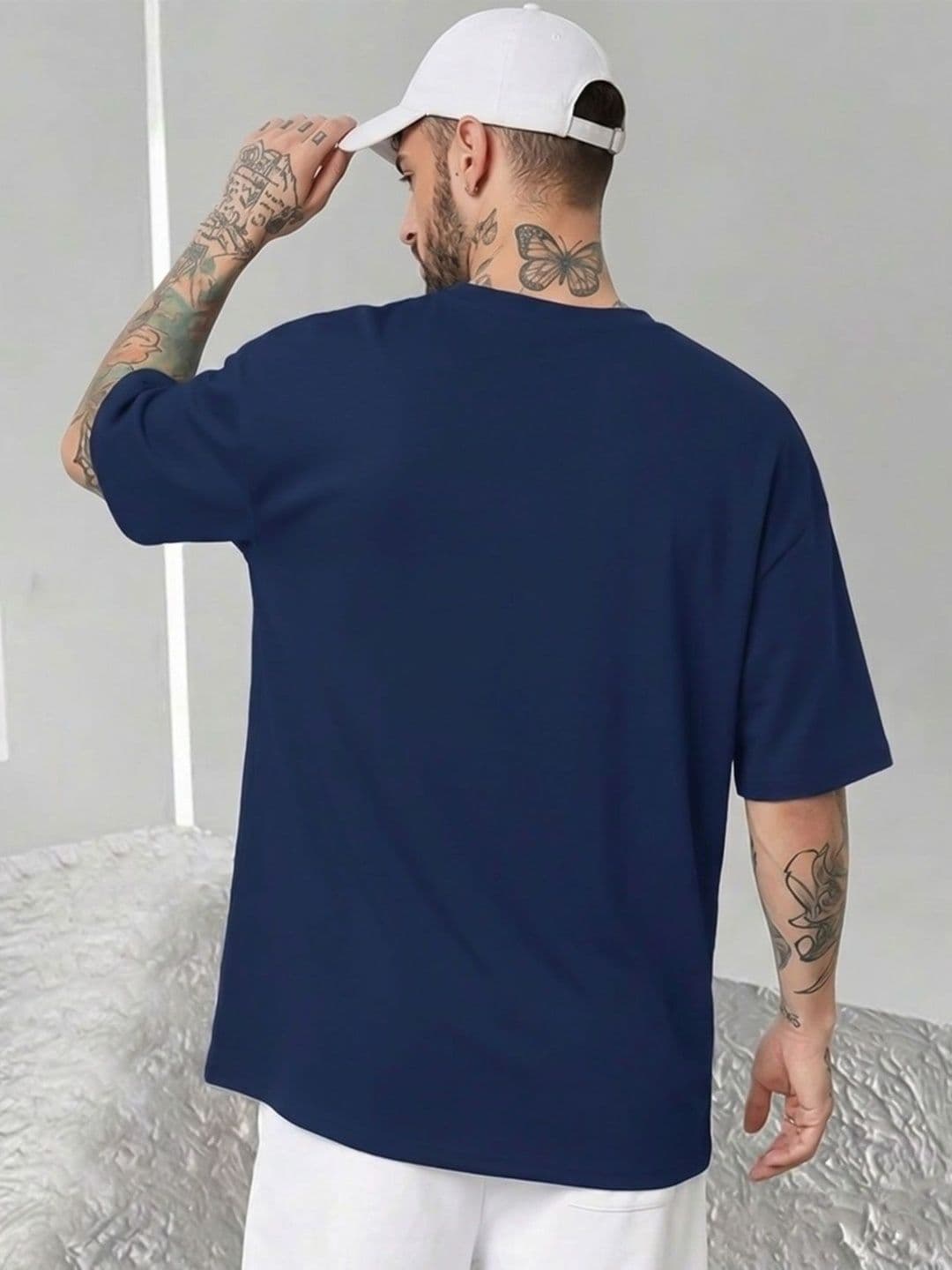THE BEETEL HOUSE Men Typography Printed Drop-Shoulder Sleeves T-shirt thumbnail 5