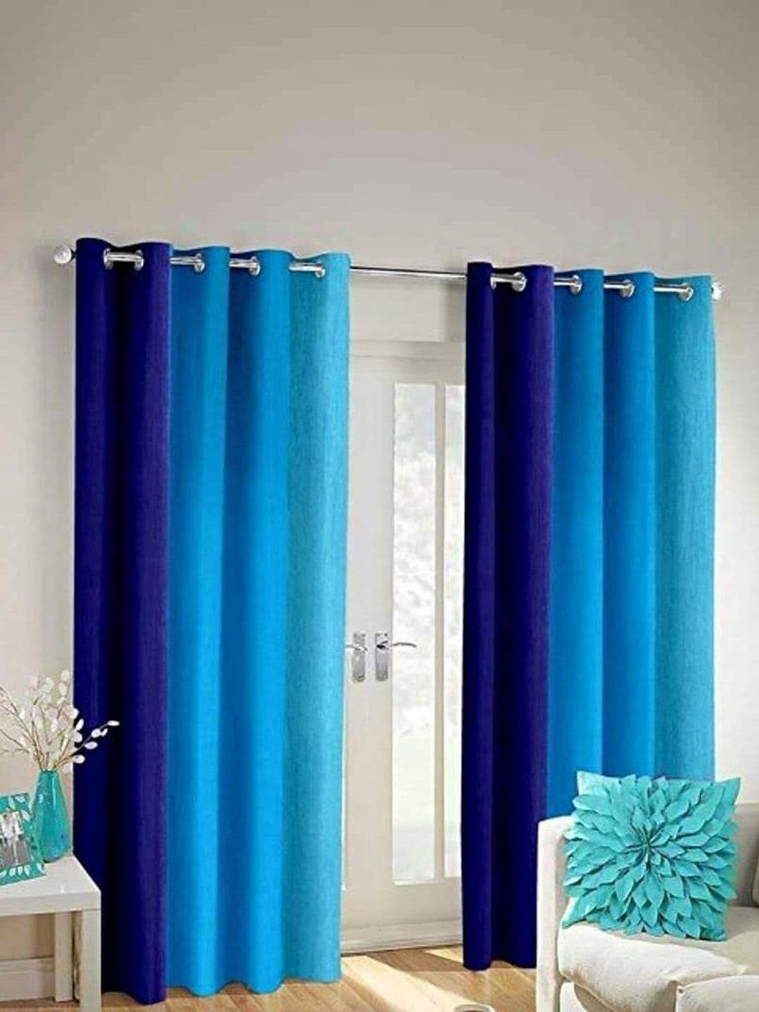 SAI ARPAN Multicoloured Colourblocked Curtains and Sheers - view 1
