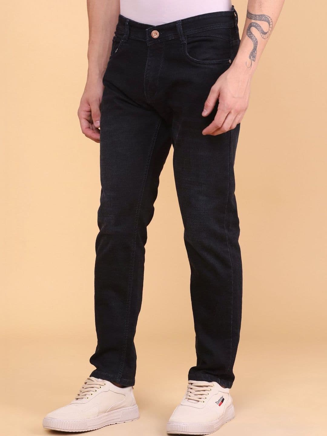 V-Mart Men Slim Fit Mid-Rise Light Fade Jeans thumbnail 2