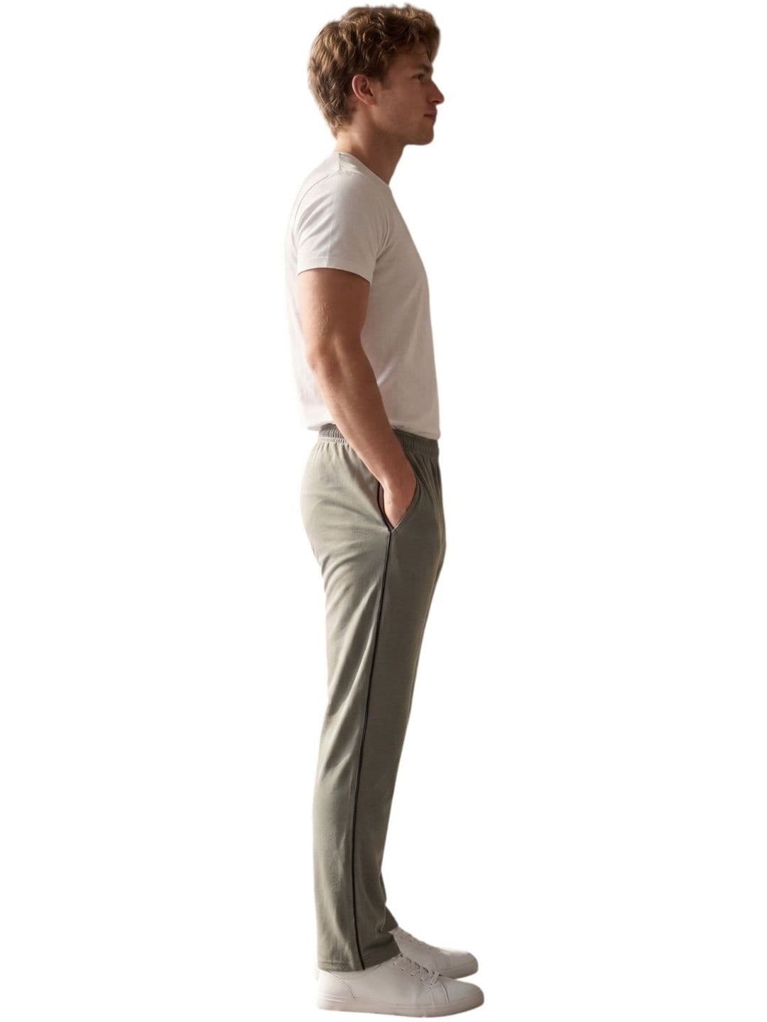 SANHOK Men Slim Fit Training Cotton Track Pants thumbnail 2
