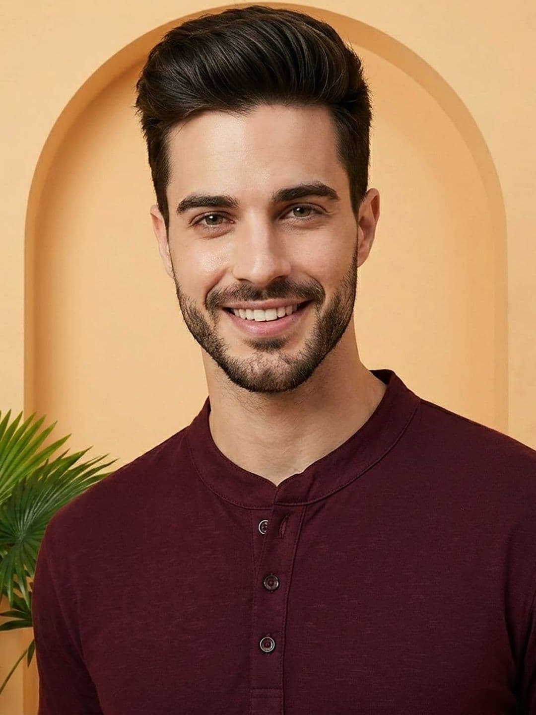 UNIBERRY JEANS Men Henley Neck T-shirt thumbnail 3