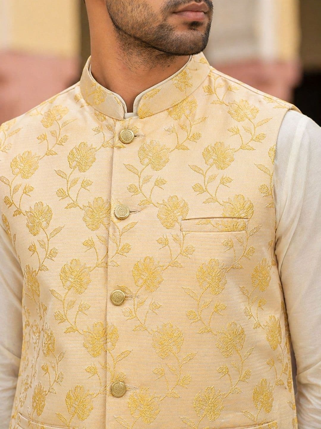 Jompers Printed Satin Nehru Jackets thumbnail 2