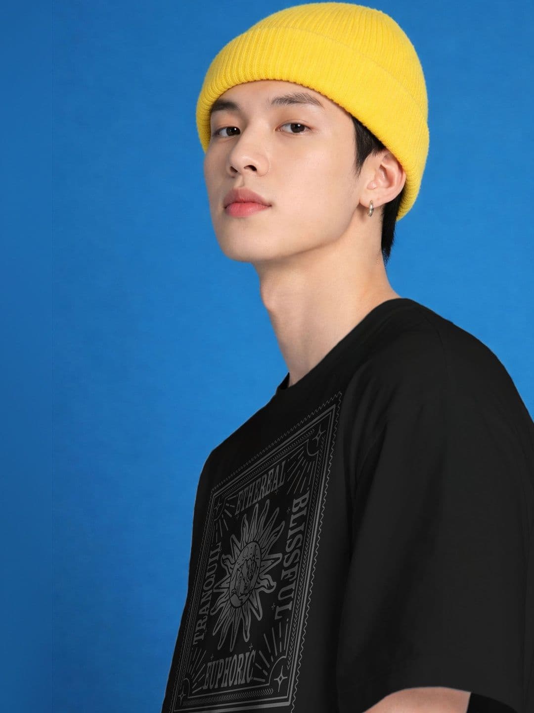 The Roadster Lifestyle Co Printed Organic Cotton Round Neck Oversized Tshirts thumbnail 3