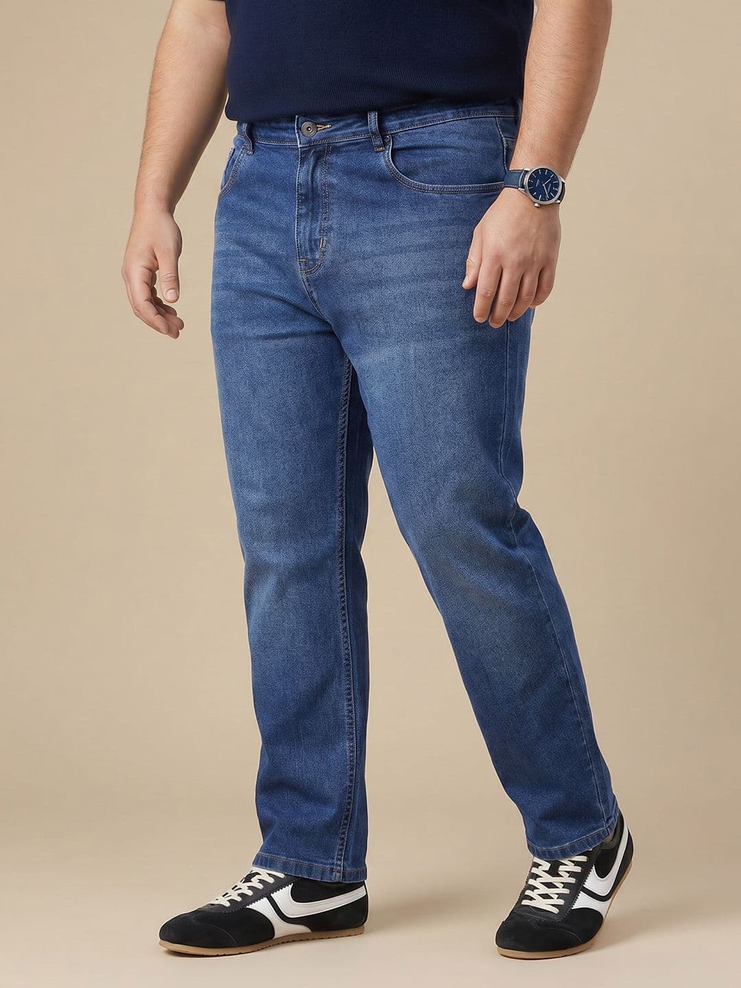 Sztori Men Plus Size Regular Fit Stretchable Jeans - view 1