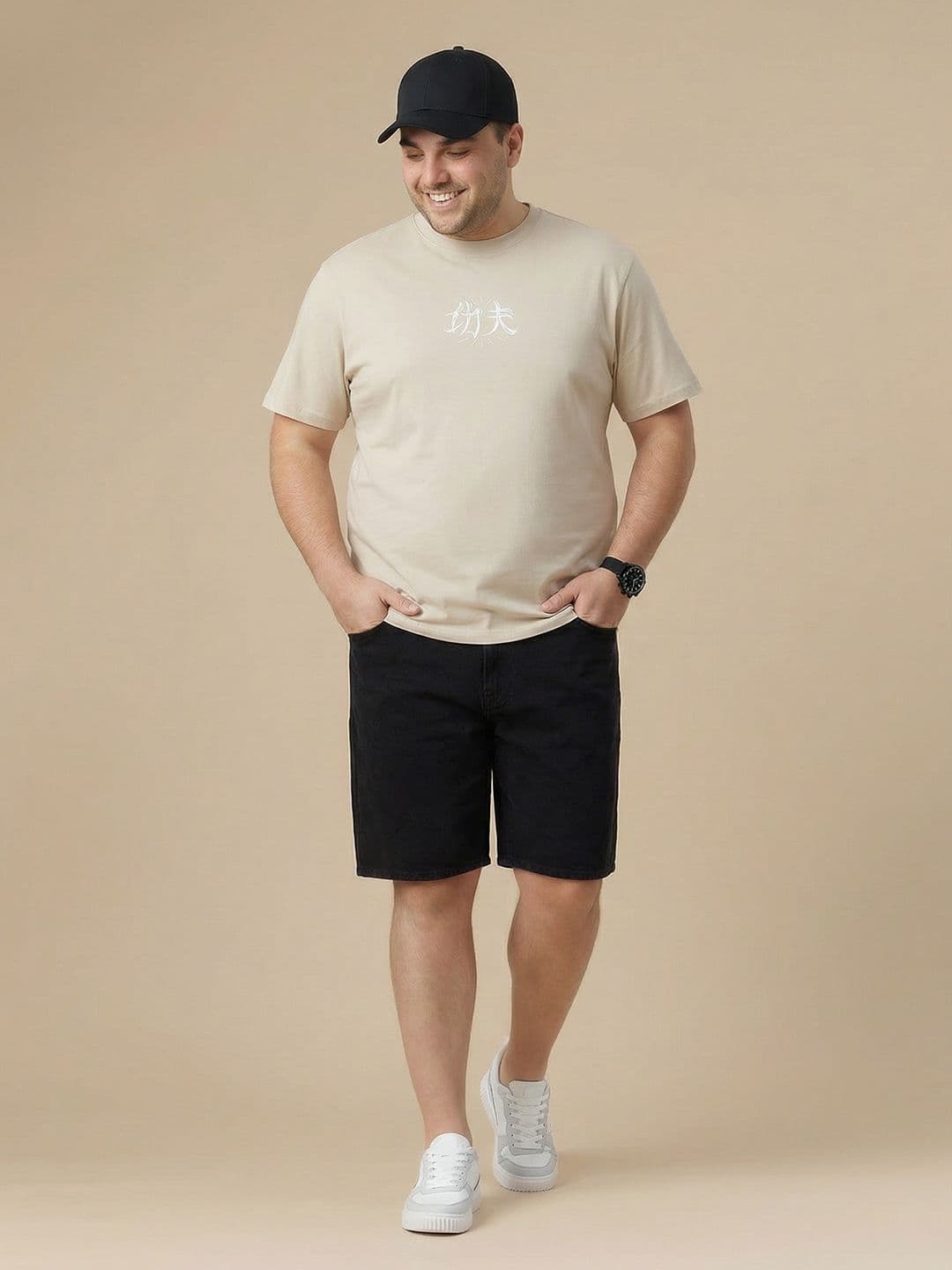 Sztori Plus Size Printed Cotton T-shirt thumbnail 6