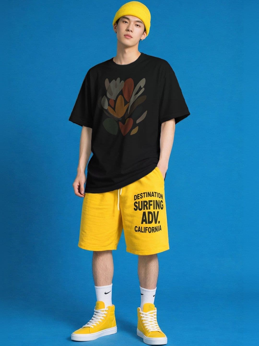 The Roadster Lifestyle Co. Graphic Printed Organic Cotton Round Neck Oversized T-shirt thumbnail 4