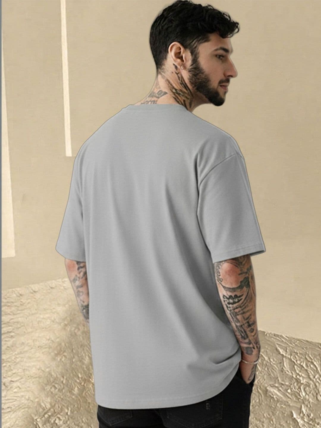 THE BEETEL HOUSE Men Typography Printed Drop-Shoulder Sleeves T-shirt thumbnail 5