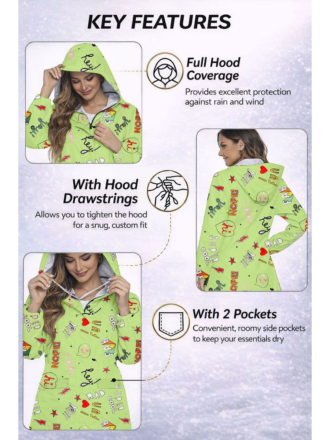 CAMISON Women Printed Rain Jacket thumbnail 2