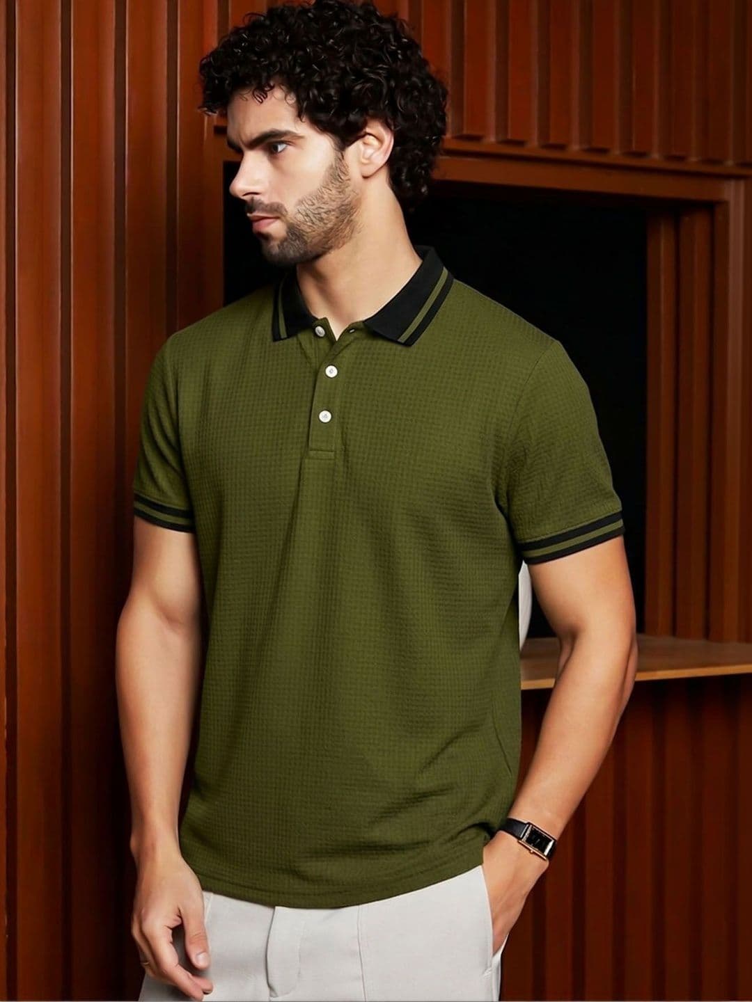 AUSK Men Polo Collar Pockets T-shirt thumbnail 4