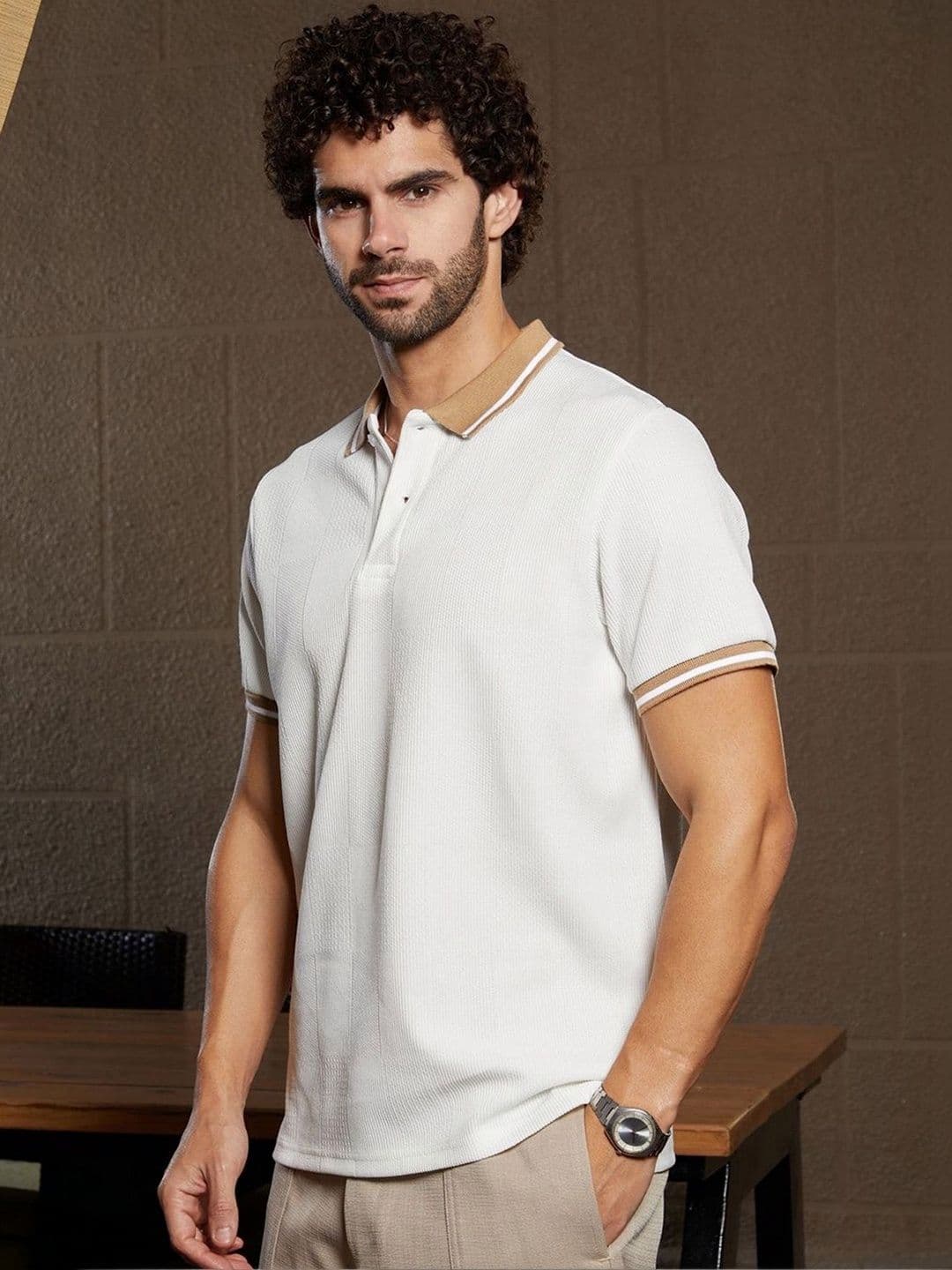 THE BEETEL HOUSE Men Polo Collar T-shirt thumbnail 2