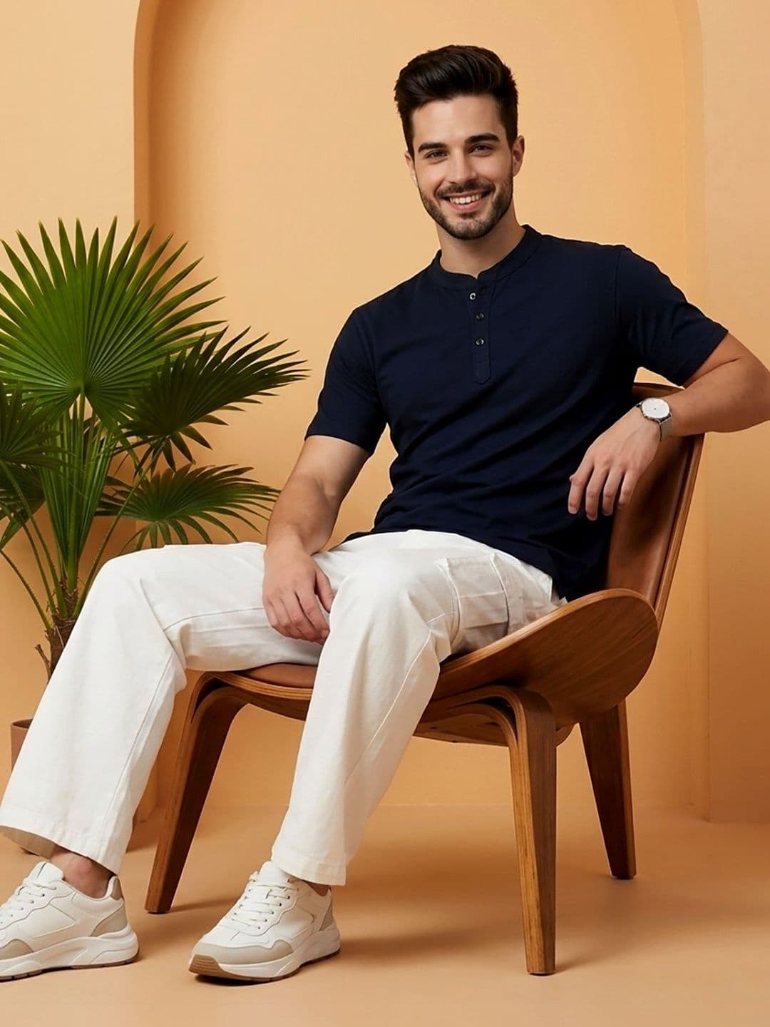 UNIBERRY Men Henley Neck T-shirt thumbnail 5