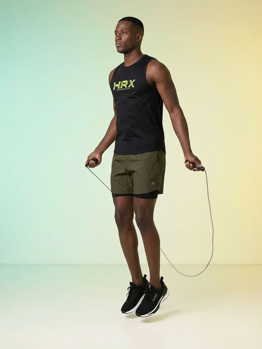HRX by Hrithik Roshan Brand Logo Printed Rapid Dry Training T-shirt thumbnail 3